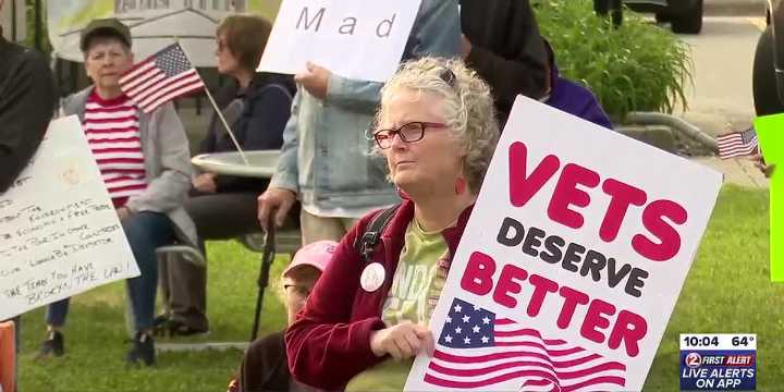 Crowds gather to protest the Trump administration and remember D