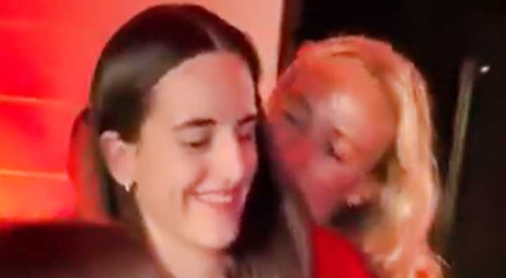 “Not In Public..Honey!”: Fans On Social Media Have Wild Reactions To Sophie Cunningham Getting Aggressively Intimate With Catlin Clark In Front Of Everyone (VIDEO)