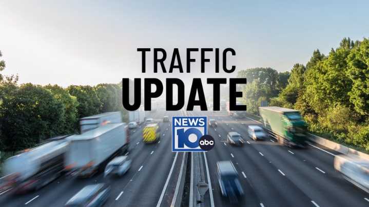 Crash blocks lanes on Thruway near Pattersonville
