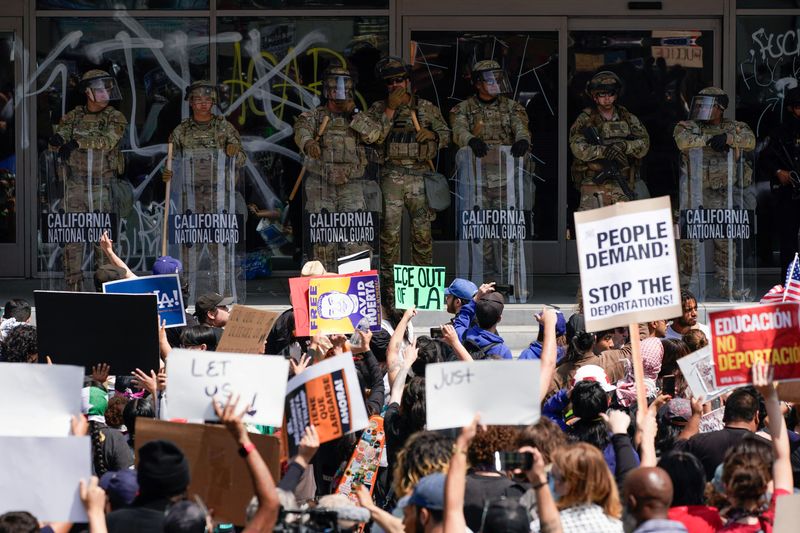 US deploys Marines to Los Angeles as Trump backs arrest of California governor