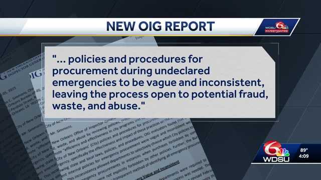 Inspector general slams city’s emergency contract policies