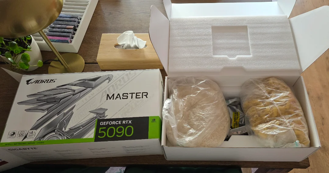 Imagine Dropping $3,000 on a AORUS GeForce RTX 5090—Only to Unbox the Ultimate GPU… of Carbs: Rice and Pasta!