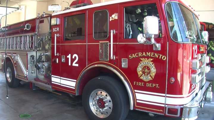 Sacramento firefighters battle blaze near Cal Expo