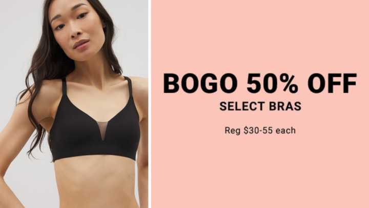 Update your top drawer with a BOGO 50% off on bras at Soma