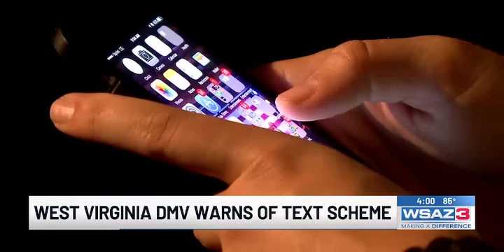 West Virginia DMV warns of text message scheme
