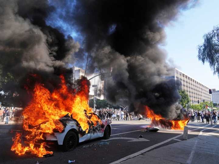 Photos: Protests continue for third day in Los Angeles