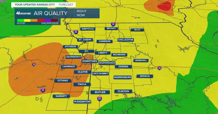 Smoke from Canadian wildfires reduces air quality Wednesday in Kansas City