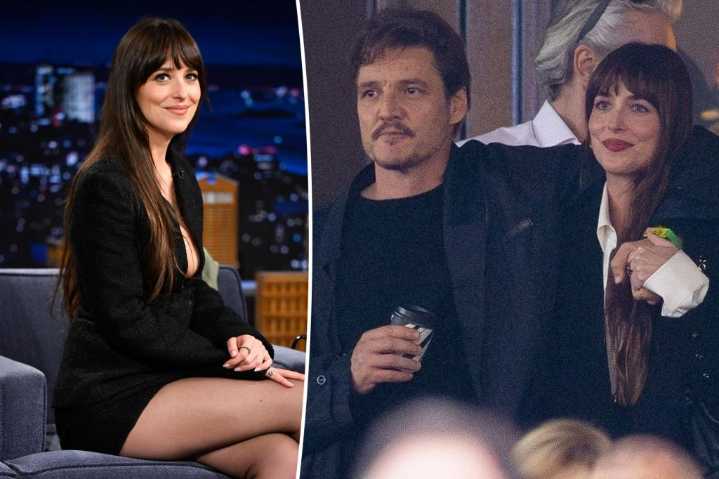 Dakota Johnson explains why Pedro Pascal borrows her clothes 'a lot'