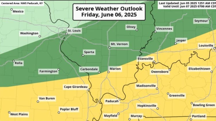 Weather service updates severe storms outlook for Tri