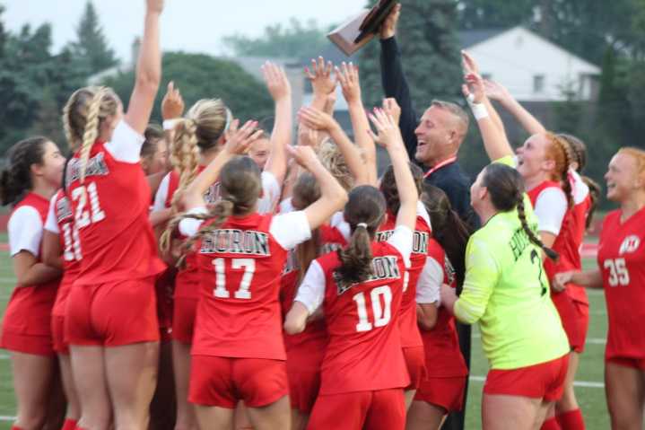 GIRLS SOCCER: No. 4 New Boston Huron blanks Mercy to earn first regional title in program history