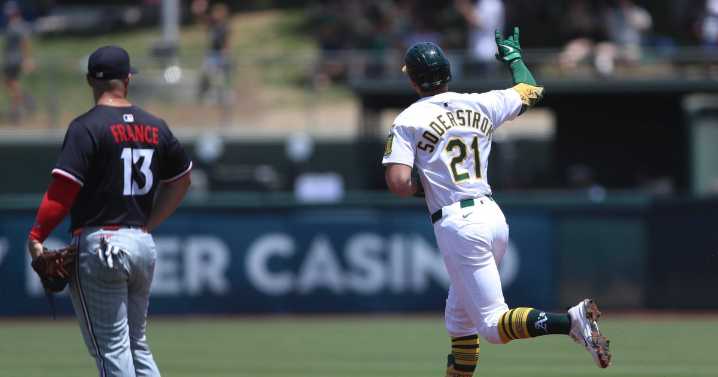 Soderstrom's multi-homer day helps Athletics beat Twins 14