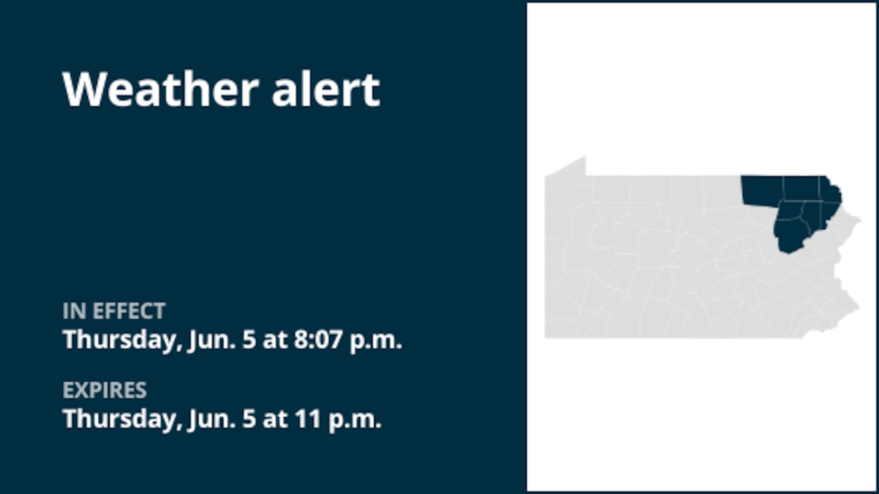 Update: Weather alert affecting Northeast Pa. Thursday night