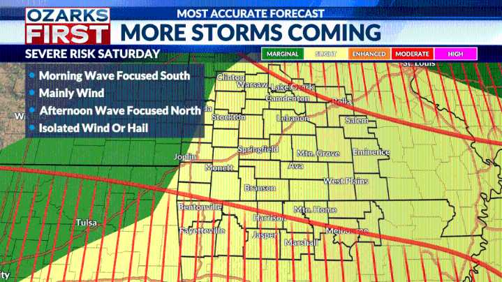 Friday, June 6 forecast: Another stormy start to Saturday for some