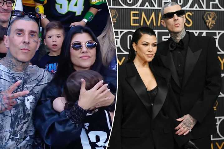 Travis Barker, Kourtney Kardashian get booed at WWE Money in the Bank