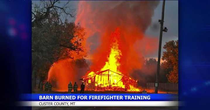 Controlled barn burn in Custer County offers training for new firefighters