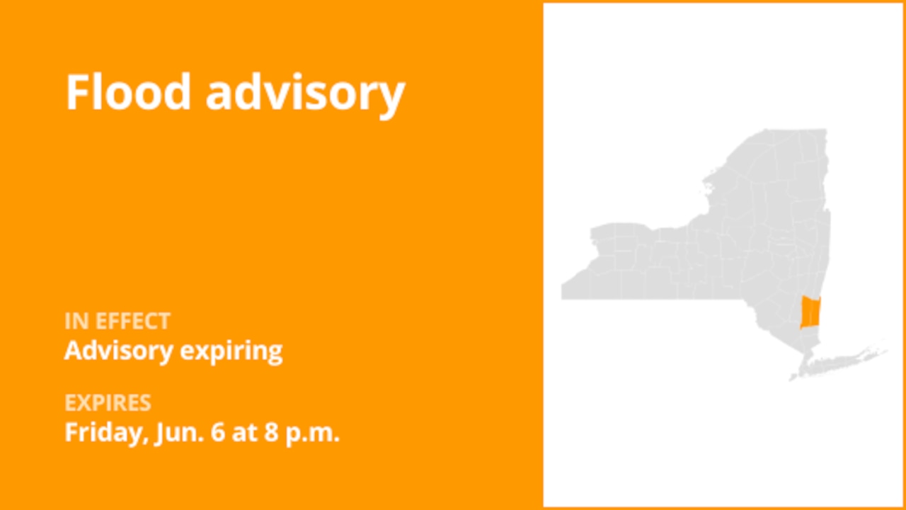 NY weather update: The flood advisory for Dutchess County is expected to expire at 8 p.m.