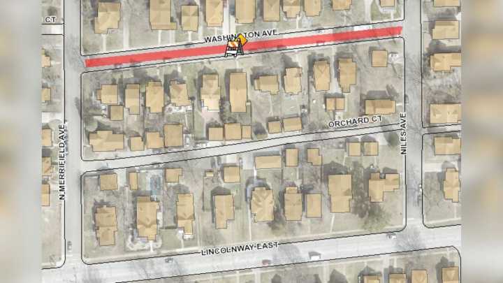 Closure on Washington Avenue begins Monday in Mishawaka