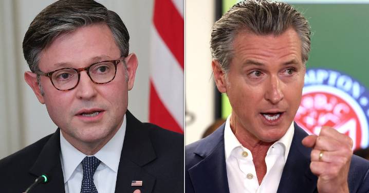 Mike Johnson Says Gavin Newsom Should Be 'Tarred And Feathered'
