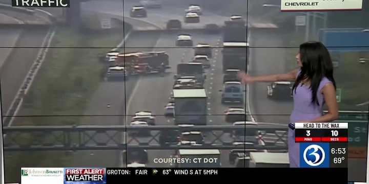 2 crashes slow traffic on I-84 in West Hartford