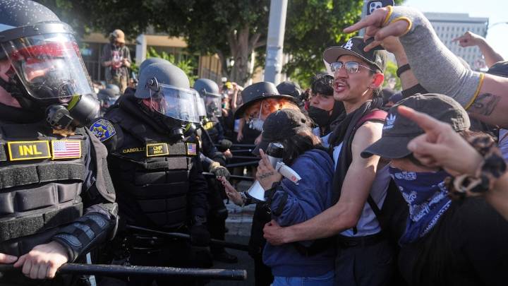 Trump vows to 'HIT' any protester who spits on police. He pardoned those who did far worse on Jan. 6