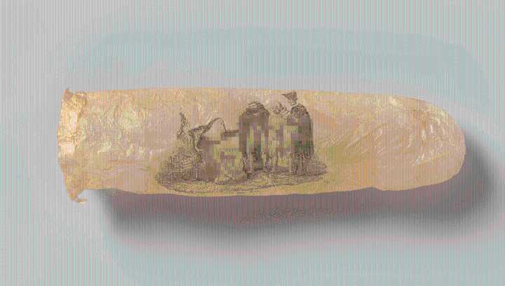 200-Year-Old Condom Made Of Sheep Appendix Contains A *Very* NSFW Drawing
