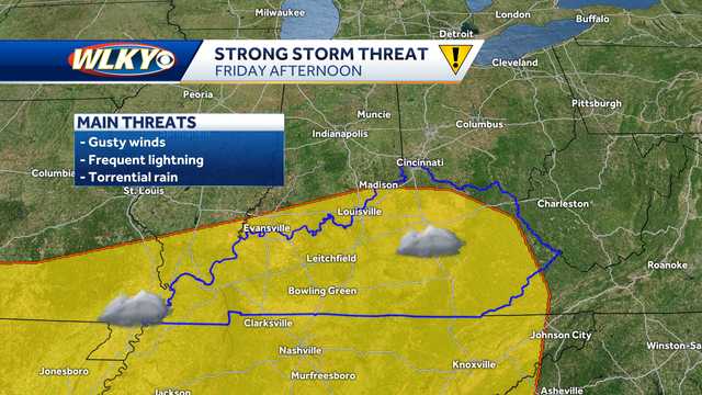 Impact weather: Chances for strong storms in Louisville region on Friday