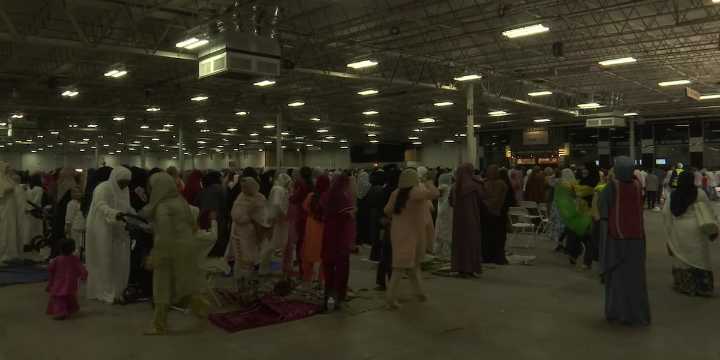 Thousands gather for Eid Al-Adha prayer service in West Springfield