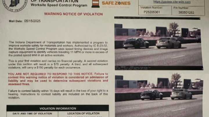 INDOT safe zone cameras catch 25,000 speeders in May at I