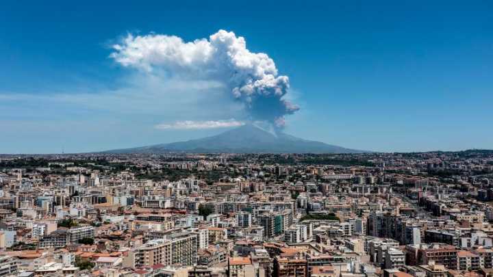 Italy’s Mt. Etna erupts, sending huge plume of ash and rock into air