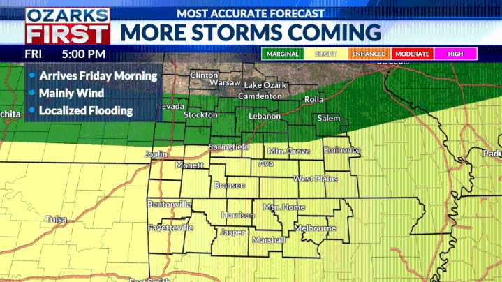 Thursday, June 5 forecast: Friday begins with stormy weather and a risk of flooding