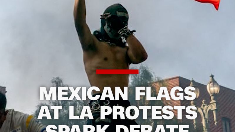 Mexican flags at LA protests spark heated debate