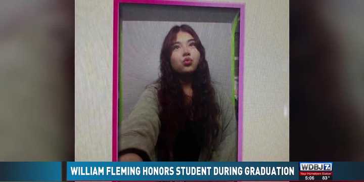 Student killed in crash honored at William Fleming graduation