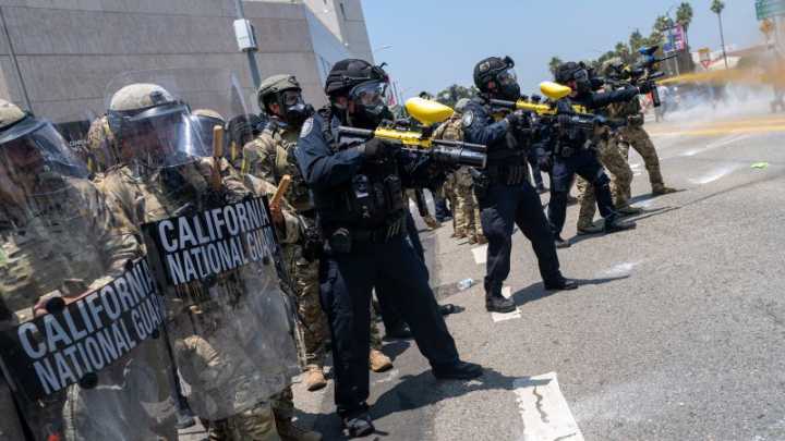 Trump seizes on Los Angeles protests in contentious use of military amid migrant crackdown