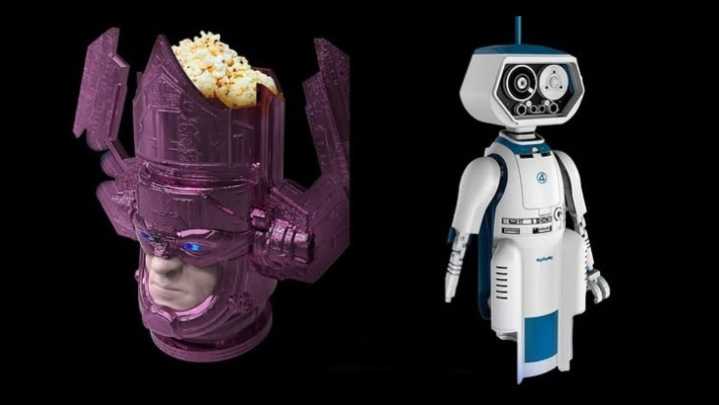 THE FANTASTIC FOUR: FIRST STEPS Popcorn Buckets Showcase Galactus' Head and H.E.R.B.I.E the Robot