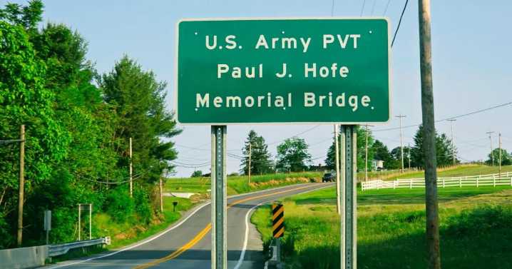 Signage placed at Paul J. Hofe Memorial Bridge