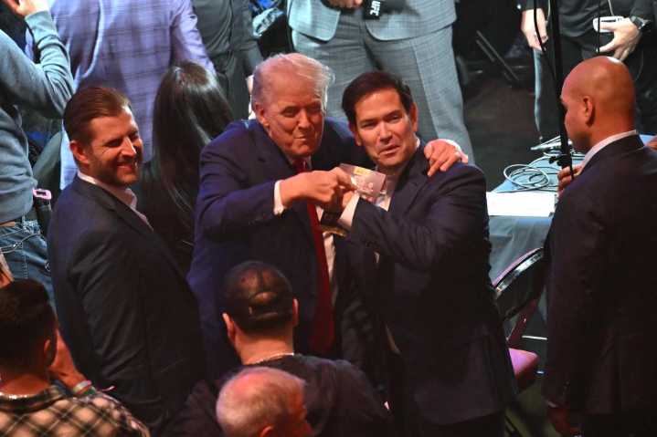 Trump arrives at UFC 316 to 'USA!' cheers amid Elon Musk spat fallout