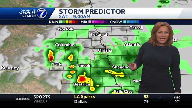 Scattered showers, storms Saturday morning for Omaha