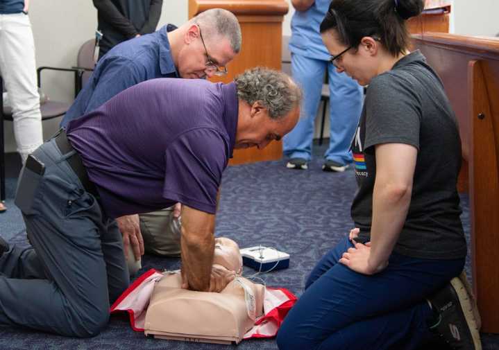 Porter County goes throught a cardiac emergency drill