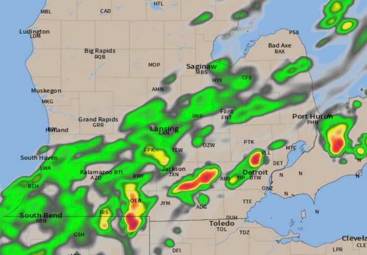 Weather Severe thunderstorms possible over highly populated southeast Michigan, See timing and location