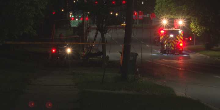 Driver crashes into utility pole in Lansing overnight