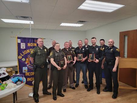Bedford Noon Lions honor area law enforcement at Annual Officer of the Year Awards