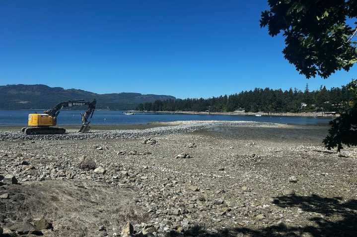 BC First Nation builds small island, fisheries officials check for possible habitat damage