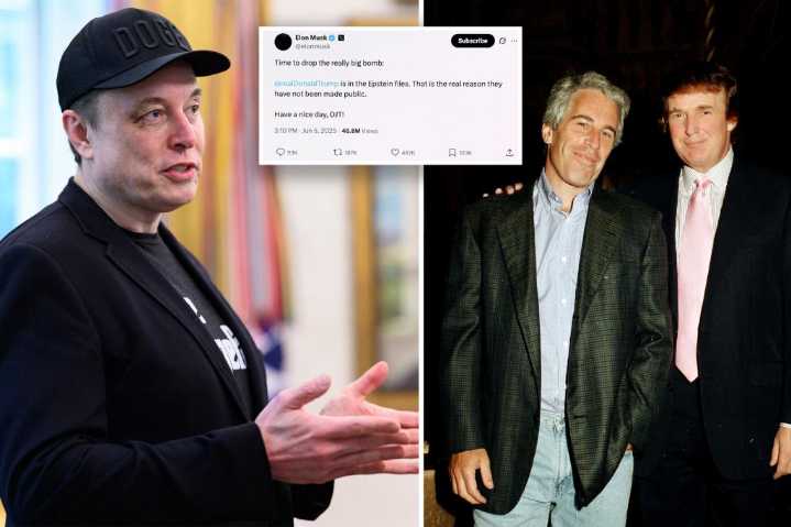 Elon Musk deletes tweet claiming Trump 'in the Epstein files'