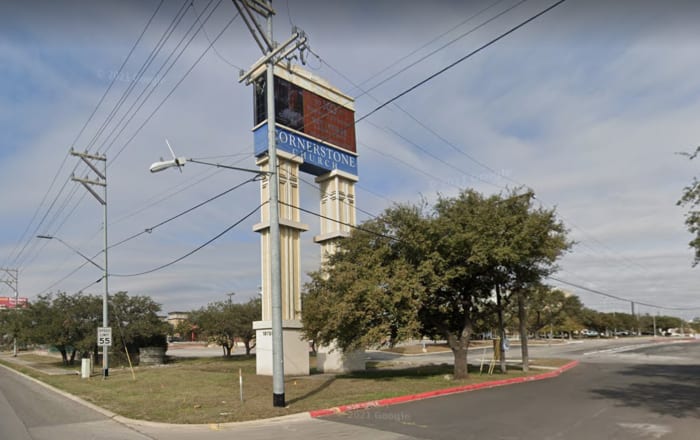 Vehicle crashes into Cornerstone Church, SAPD says