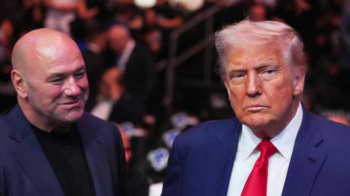 Trump attends UFC championship fight in New Jersey, taking a break from politics, Musk feud