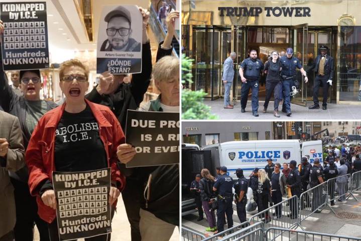 Trump Tower protest leads to arrests as anti-ICE demonstrators take over lobby