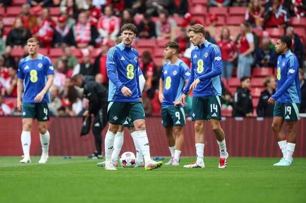 Denmark v NI | Visitors pull ahead in Copenhagen after hosts’ defensive horror show