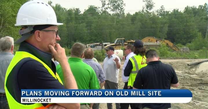 Work is underway for former mill site in Millinocket to be a salmon farm
