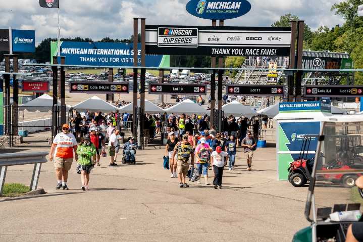 See the new traffic patterns around Michigan International Speedway for race day