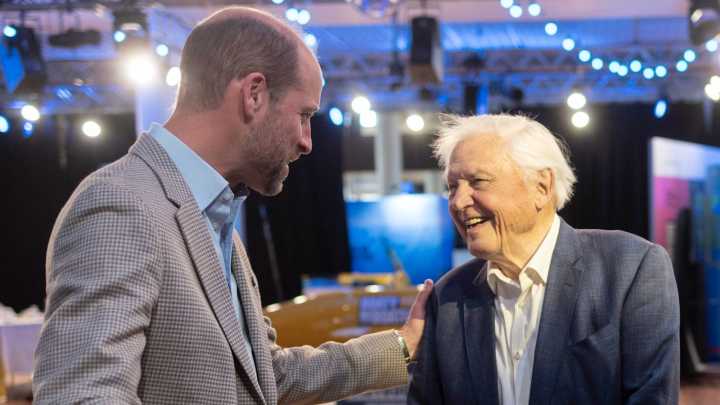 Sir David Attenborough speaks to Prince William about dangers of destroying world's oceans